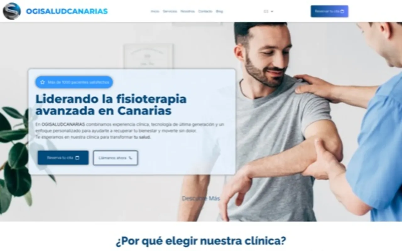 Portada de la web de OGI Salud Canarias